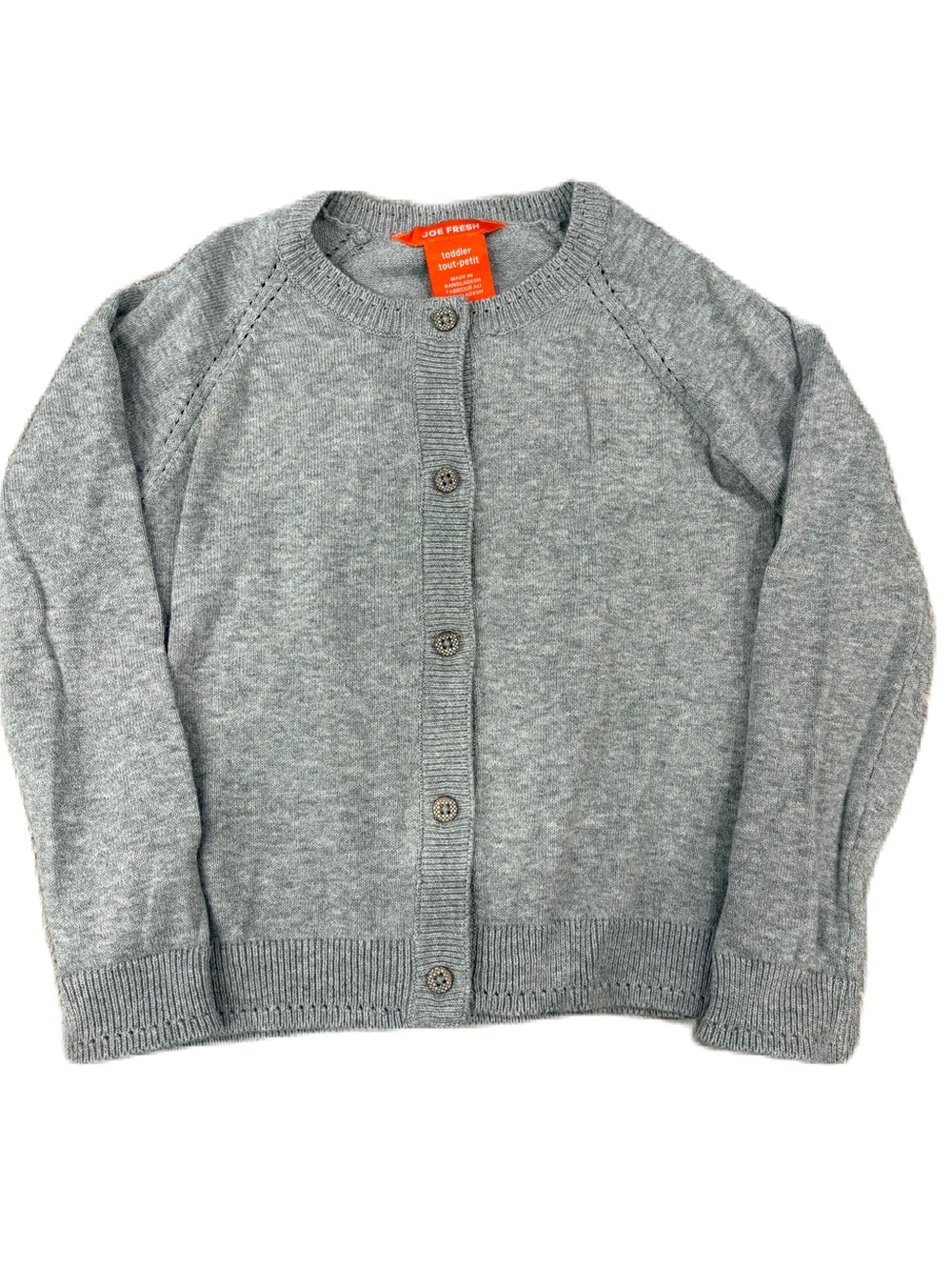 Joe Fresh Gray Toddler Cardigan - 2 years